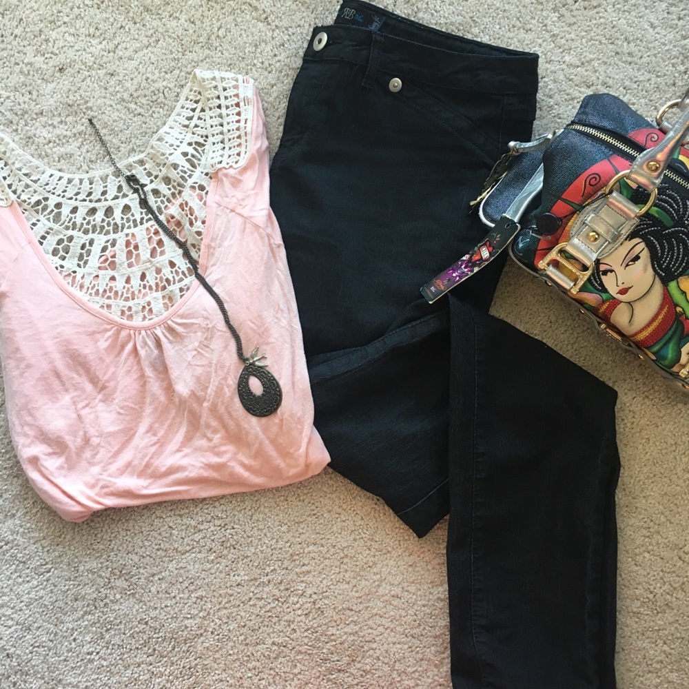 👖 Black Skinny Stretchy Jeans Sz 15 37” Inseam